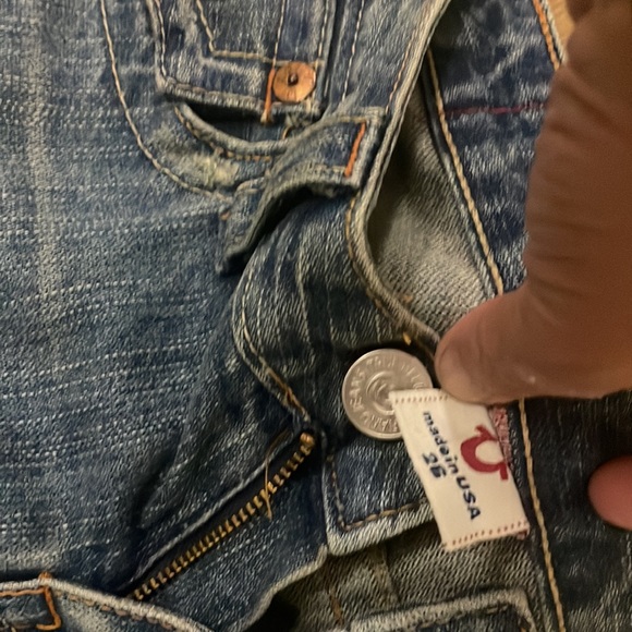 True religion distressed flair jeans size 26 vintage - Picture 2 of 5